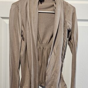Express Taupe Knit Cardigan